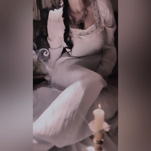 Authentic 1970’s vintage Pale Blue Crepe Gunne Sax dress